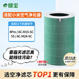 绿尘适配小米米家（MI）空气净化器滤芯4pro/AC-M15-SC/5S/AC-M24-SC净化器过滤网滤芯除醛除霾除味 绿