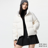 优衣库无缝羽绒短茄克女装/外套夹克478578 00 白色 XL /165/92A