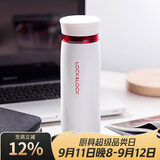 乐扣乐扣（LOCK&LOCK）不锈钢保温杯情侣学生水杯菲特旋转盖轻量杯450ml白红 LHC4131WR