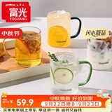 富光玻璃杯水杯子茶杯具凉水杯牛奶啤酒果汁杯子耐高温马克杯家居馆