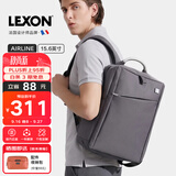 乐上（LEXON）双肩包商务笔记本电脑包14/15.6/16英寸出差旅行背包男士书包灰色