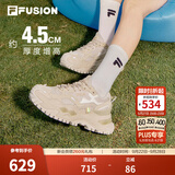 斐乐硬糖丨FILA潮牌老爹鞋增高厚底秋季女鞋轻便休闲运动鞋子 夏威夷果黄-MS 38