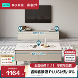 林氏家居茶几电视柜组合柜极简电视柜落地岩板茶几小户型客厅储物柜OI2M 【1.6米】电视柜+茶几