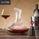 CLITON红酒醒酒器 树纹玻璃快速葡萄酒醒酒器 家用倒酒器分酒器酒壶