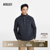 AIGLE艾高抓绒衣经典款POLARTEC户外保暖休闲半拉链上衣男 海军蓝 BE484 XL (185/100A)