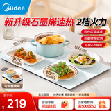 美的（Midea）暖菜板加热板热菜板保温板 冬季餐桌加热垫桌垫暖菜板2025新款多功能家用 60/80cm可选方形/折叠式 【升级石墨烯】可折叠6038FZ Pro