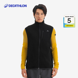 迪卡侬（DECATHLON）抓绒马甲男女秋保暖摇粒绒背心抓绒衣开衫冲锋衣内胆MH120 男款-黑色 L