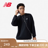 NEW BALANCE秋季卫衣男款简约休闲百搭运动套头衫MT41507 黑色 XL