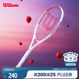Wilson威尔胜轻量大拍面舒适粉白休闲网球拍BURN PINK   WR087910U2
