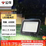 公牛（BULL）LED投光灯户外庭院工厂园林灯露营灯 IP65防水等级100W-6500K白光