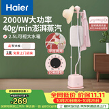 海尔（Haier）立式挂烫机35g蒸汽量2.5L水箱双杆家用手持熨斗烫衣服带板大功率平挂两用多功能蒸气熨烫机GS2408
