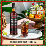 百加得（Bacardi）黑朗姆酒 洋酒 莫吉托 鸡尾酒 基酒 调酒 1000ml 40度