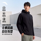 安踏零压型壳外套丨加绒保暖运动外套男冬季防泼水连帽行政夹克上衣