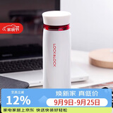乐扣乐扣（LOCK&LOCK）不锈钢保温杯情侣学生水杯菲特旋转盖轻量杯450ml白红 LHC4131WR