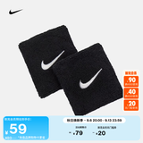 耐克勾勾实用训练护腕(1对)秋季柔软NIKE CLASSIC II5301 010黑/白 均码