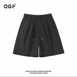 QGF 美式速干拼接运动短裤女款夏季不过膝四分裤子显腿长户外休闲裤 黑色 【高品质】 M [建议90-100斤]