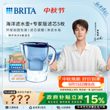 碧然德（BRITA）过滤净水器 家用滤水壶 净水壶 海洋系列 3.5L（蓝）+专家版滤芯5枚 环保加固包装