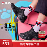 斐乐猫爪4丨FILA老爹鞋夏季女鞋男鞋黑色鞋子运动鞋休闲鞋厚底增高鞋 【女款】黑-BK 38