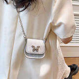 察今新款小包包女2024新款链条斜挎包百搭精致夏天国风银色mini迷你包 银色