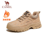 骆驼（CAMEL）男士加绒复古户外登山工装休闲低帮鞋 G13A342170R 流沙色 42