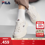 斐乐岩行帆布鞋丨FILA帆布鞋26夏季女鞋情侣FOSSO 1+透气小白鞋休闲鞋 奶白/初雪白-GA 37.5