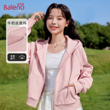 班尼路（Baleno）短款连帽开衫卫衣外套女2026春秋新款小个子穿搭慵懒风休闲上衣