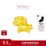 周大福SOINLOVE 萌宠 小金马生肖马转运珠黄金吊坠配手绳 VR2159礼物