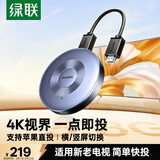 绿联手机无线投屏4K高清视频同屏器HDMI传输接收器适用苹果华为小米手机电脑接电视显示器投影仪45170