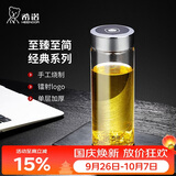 希诺单层玻璃杯2026新款大容量水杯男家用办公车载泡茶杯子XN-CD002E