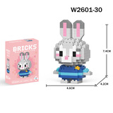 VTR迷你微小颗粒拼装积木玲娜星黛小积木玩具礼物草莓熊拼插 30【迷你朱朱兔】164颗粒