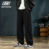 斯凯奇（Skechers）卫裤长裤男2026秋冬加绒新款休闲垂感裤子青少年保暖针织运动裤 -0018碳黑【常规款直筒裤】 XL /180 (推荐140-160斤)