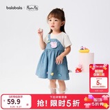 巴拉巴拉【小猪佩奇联名】童装女童连衣裙宝宝裙子儿童夏装可爱洋气亲肤甜