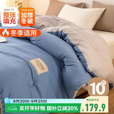 南极人双人纤维秋冬季被子被芯 加厚冬被10斤 200*230cm 蓝灰