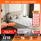 喜临门白骑士床垫加厚进口乳胶护脊黄麻 独袋弹簧家用 白骑士plus床垫+深睡波浪枕(一对) 2*2.2米