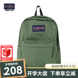 JANSPORT杰斯伯书包轻便双肩包男女旅行包简约背包电脑包学生校园 4QUTKM1军绿色-带侧边袋