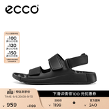 爱步（ECCO）凉鞋男 复古男士运动凉鞋秋天勃肯沙滩休闲鞋男皮凉鞋 科摩500944 黑色50094401001 41