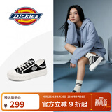 Dickies女士帆布鞋潮流休闲鞋子布鞋低帮百搭平底鞋 黑白 37