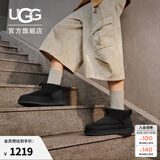 UGG冬季男士舒适简约平底保暖经典超短靴休闲雪地靴 1174581 BLK | 黑色 42 尺码偏小，建议拍大一码
