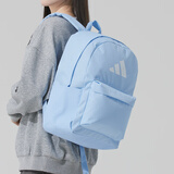 阿迪达斯（adidas）书包男包女包2026新款双肩包大学生电脑背包休闲书包大容量运动包 蓝白/时尚/大容量 MISC