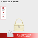 CHARLES&KEITH菱格链条手提斜挎小方包盒子包包女包生日礼物送女友CK2-80782534 Butter Yellow奶油黄色 小包
