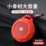 朗琴（ROYQUEEN）T350蓝牙音箱无线迷你便携式低音炮户外小音响防水手机音响插卡户外骑行音箱FM收音机 烈焰红 官方标配