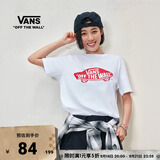 VANS范斯官方 男女情侣短袖T恤夏季滑板LOGO经典款红白出游好物 白色/红色 2XL