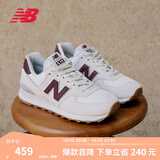 NEW BALANCENB官方秋季女款耐磨复古厚底轻便百搭休闲运动慢跑鞋WL574RCF 米白色 WL574RCF 38 (脚长24.5cm)尺码详询客服