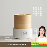 olayks立时 竹木蒸笼蒸锅 竹笼电蒸锅 多功能早餐机家用 速热包子不滴水可定时预约保温升级款 2层
