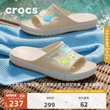 CROCS卡骆驰贝雅卡骆班凉拖男鞋女鞋户外拖鞋沙滩鞋|205392 冬日白/彩色-1LI 40 (250mm)