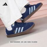 adidas「T头鞋」VL COURT 2.0复古休闲板鞋德训鞋阿迪达斯轻运动 深蓝/浅蓝/树脂黄 (推荐女生选小半码)   44.5