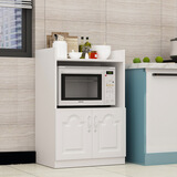 颐丰  餐边柜微波炉柜子现代简约烤箱柜子多功能收纳储物柜边柜碗柜厨房置物架 白色小款 双门