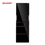 夏普SHARP 412升 日式多门电冰箱 左右开门PCI净离子净味 自动制冰变频风冷无霜小户型大容量  SJ-SG41W-BK 黑色 玻璃面板