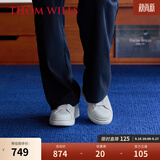 THOM WILLS内增高小白鞋男士经典白色板鞋百搭休闲鞋厚底春季透气商务男鞋 白色（鳄鱼纹尾）G942-1 （需比运动鞋选小一码购买） 40 /7码