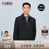 劲霸男装（K-Boxing）男士翻领行政户外休闲夹克男|NKDT1010 黑色 175/L 
